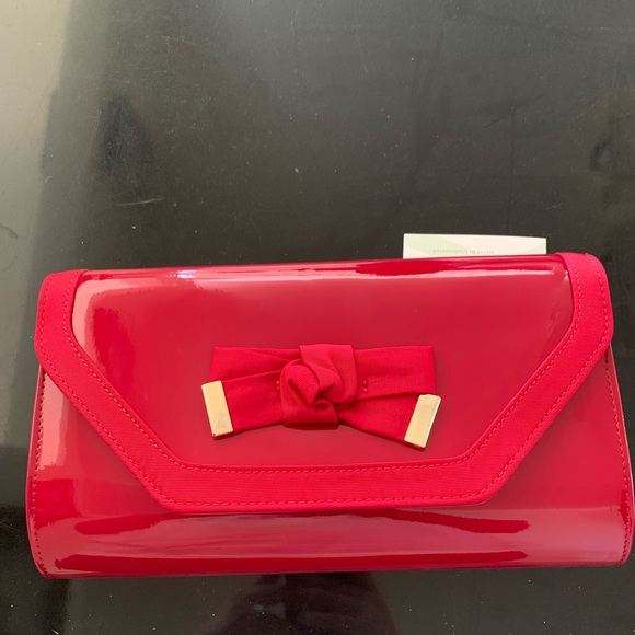 NWT J.Renee red patent leather evening bag - Picture 2 of 6